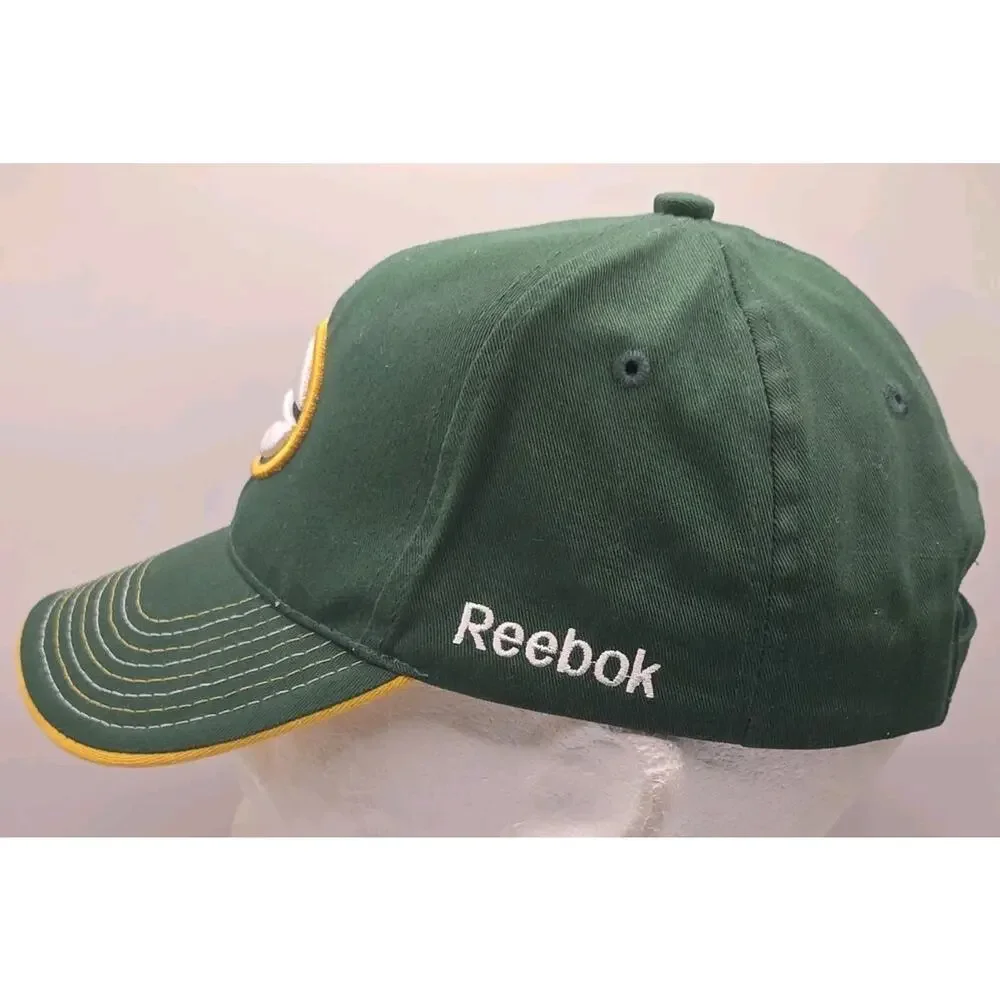 Green‎ Bay Packers Reebok Team Apparel Strapback Cap NFL Green Football Hat